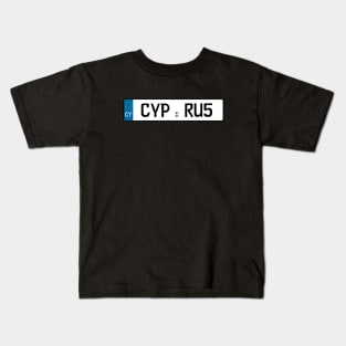 Cyprus car license plate Kids T-Shirt